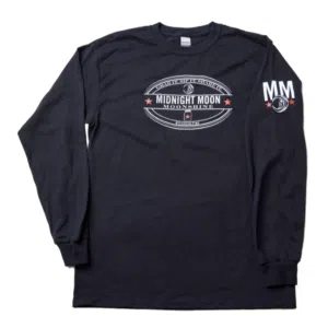 Midnight Moon Oval Logo Black Long Sleeve Tshirt