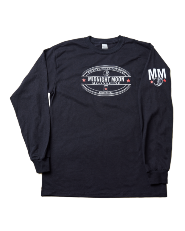 Midnight Moon Oval Logo Black Long Sleeve Tshirt