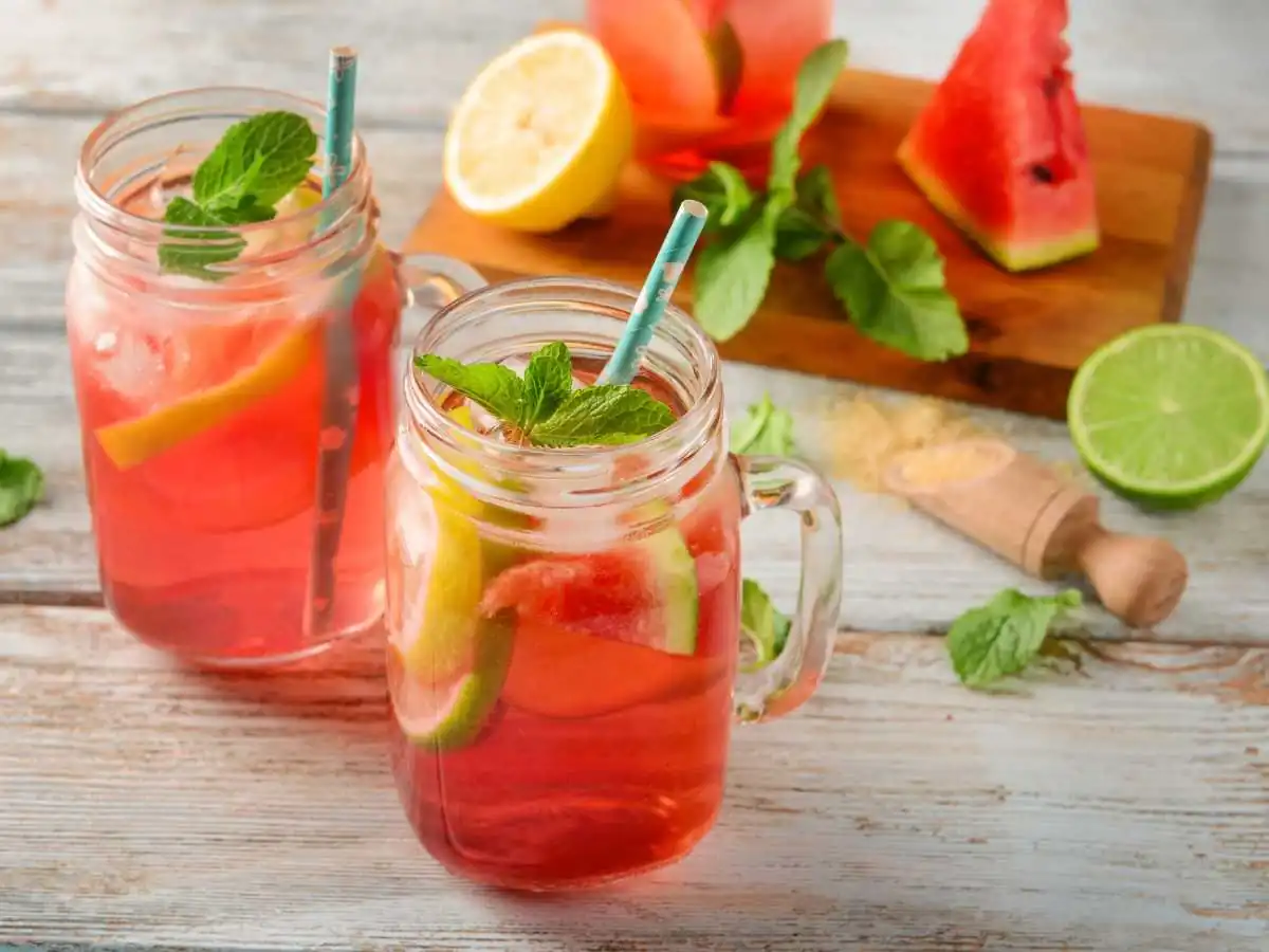 Watermelon Mason Jar Cocktail