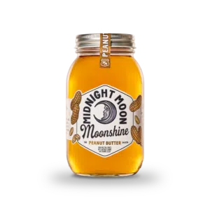 Midnight Moon Peanut Butter Moonshine in Mason Jar