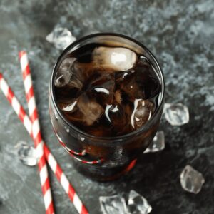 Peanut Butter Cola with straws