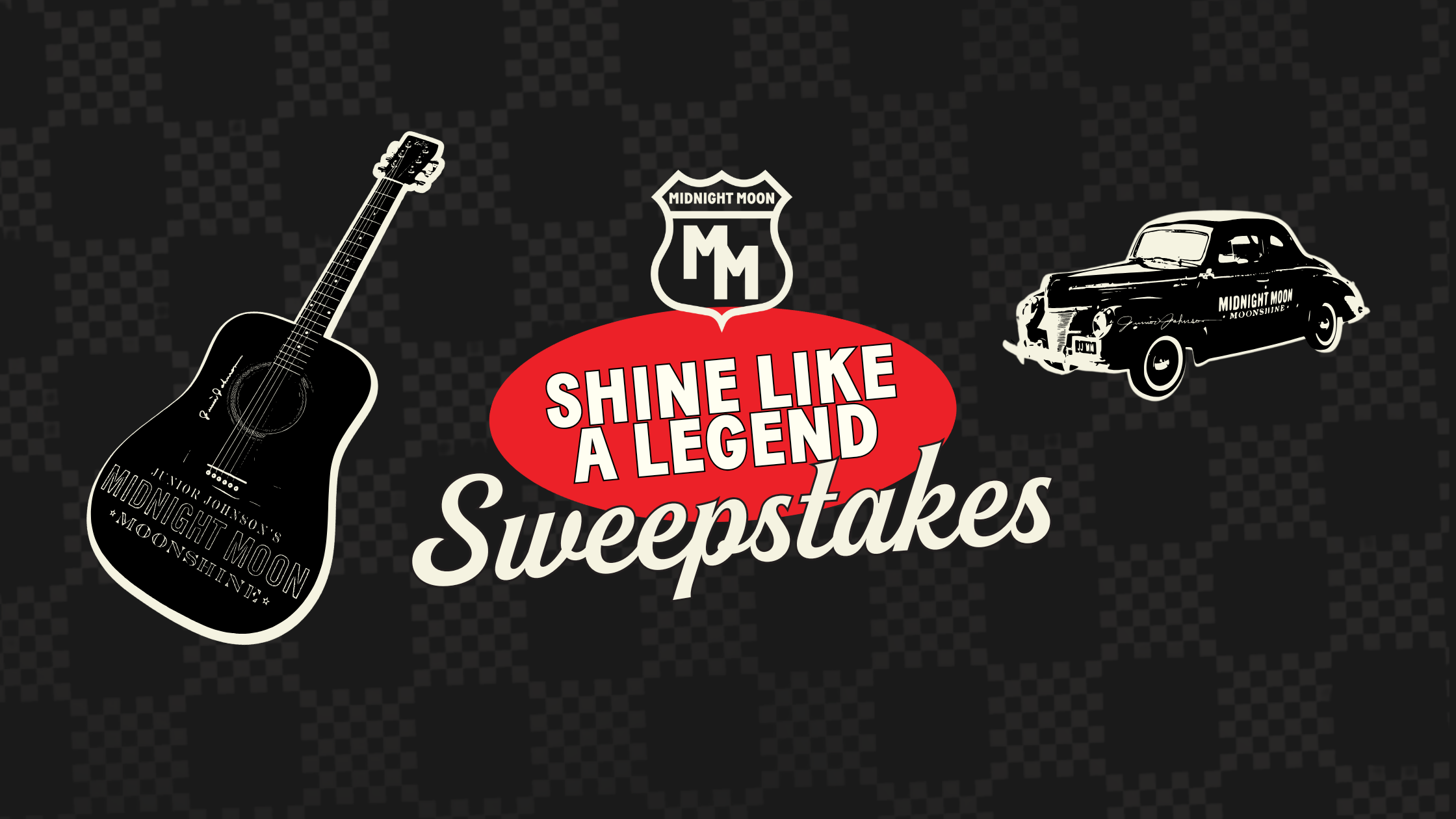 Midnight Moon Shine Like A Legend Sweepstakes - Enter to Win Signed Guitar and Junior Johnson Diecast Car