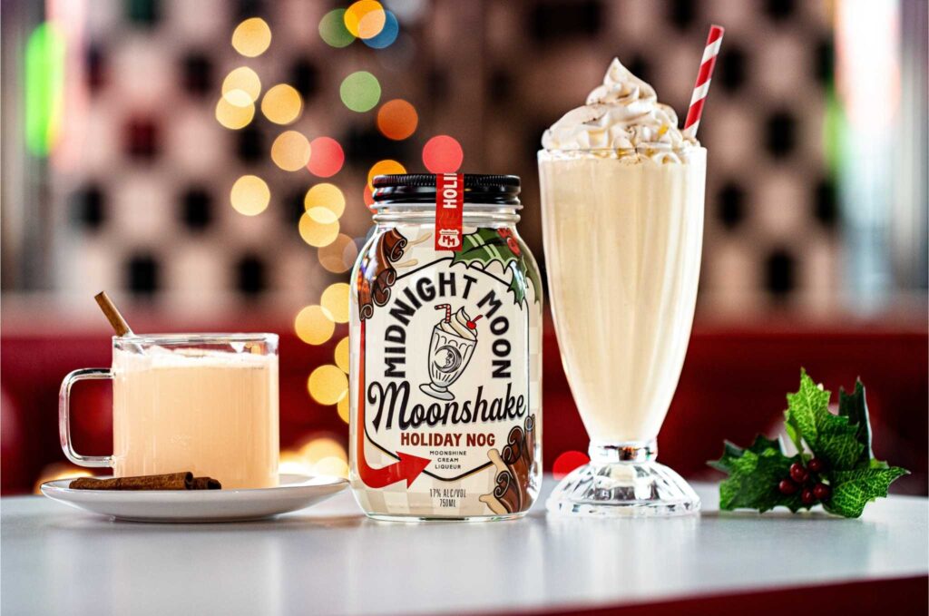 Holiday Nog Moonshak, our favorite seasonal flavor!